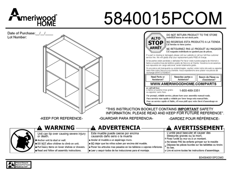 Ameriwood HOME 5840015PCOM Manuale di programmazione
