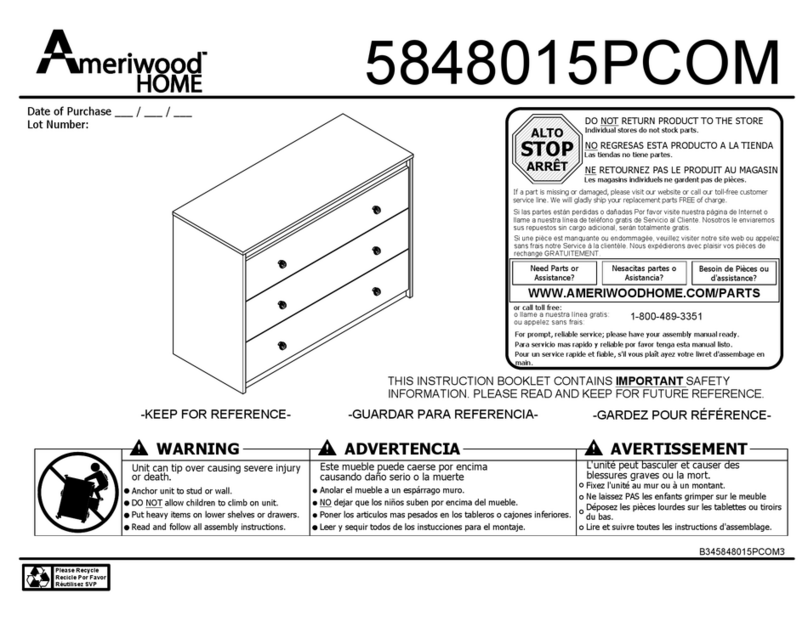 Ameriwood HOME 5848015PCOM Manuale di programmazione