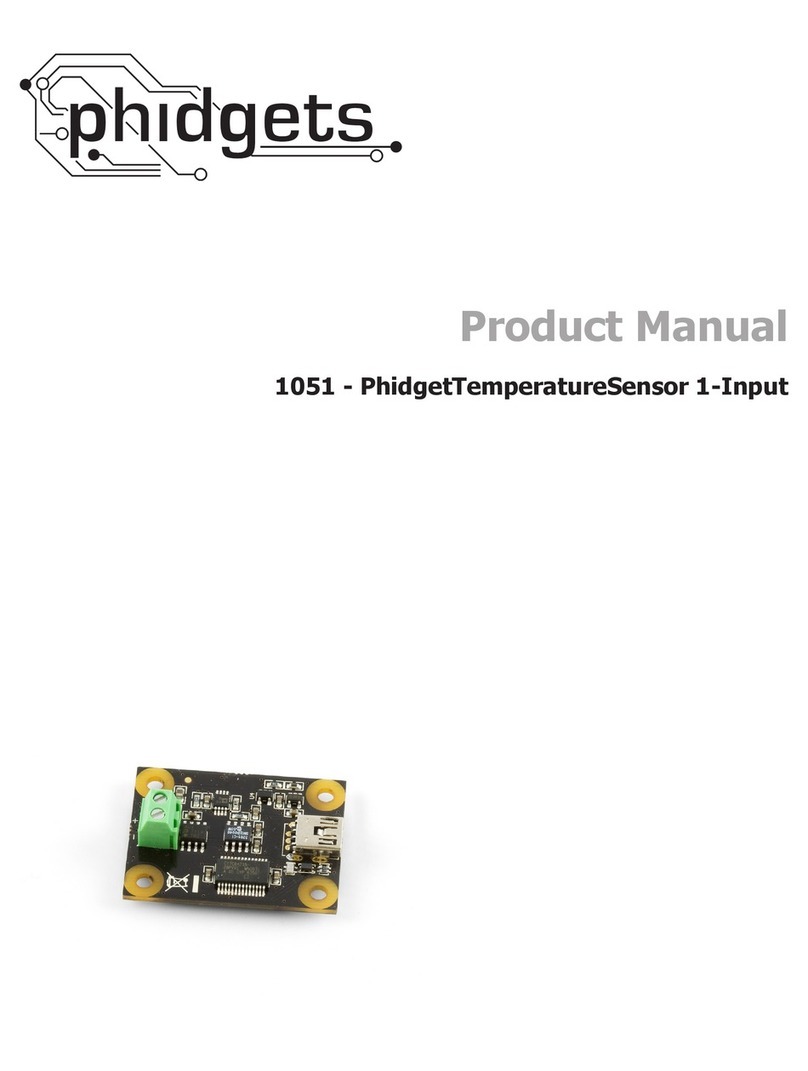 Phidgets PhidgetTemperatureSensor 1-Input Manuale utente