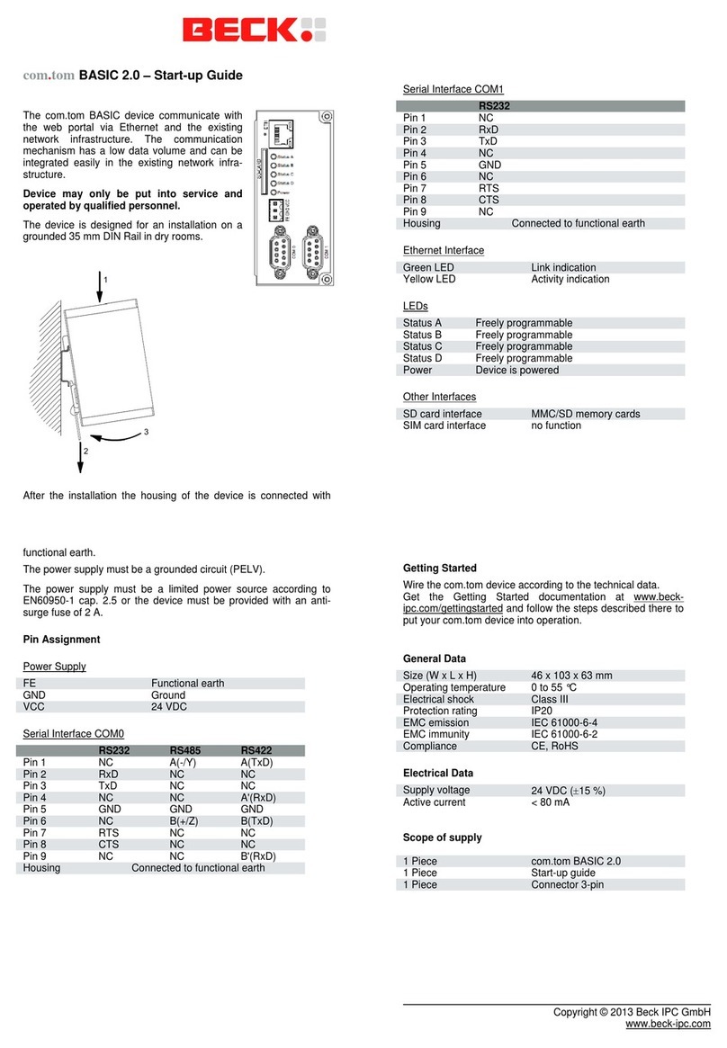 Beck com.tom BASIC 2.0 Guida utente