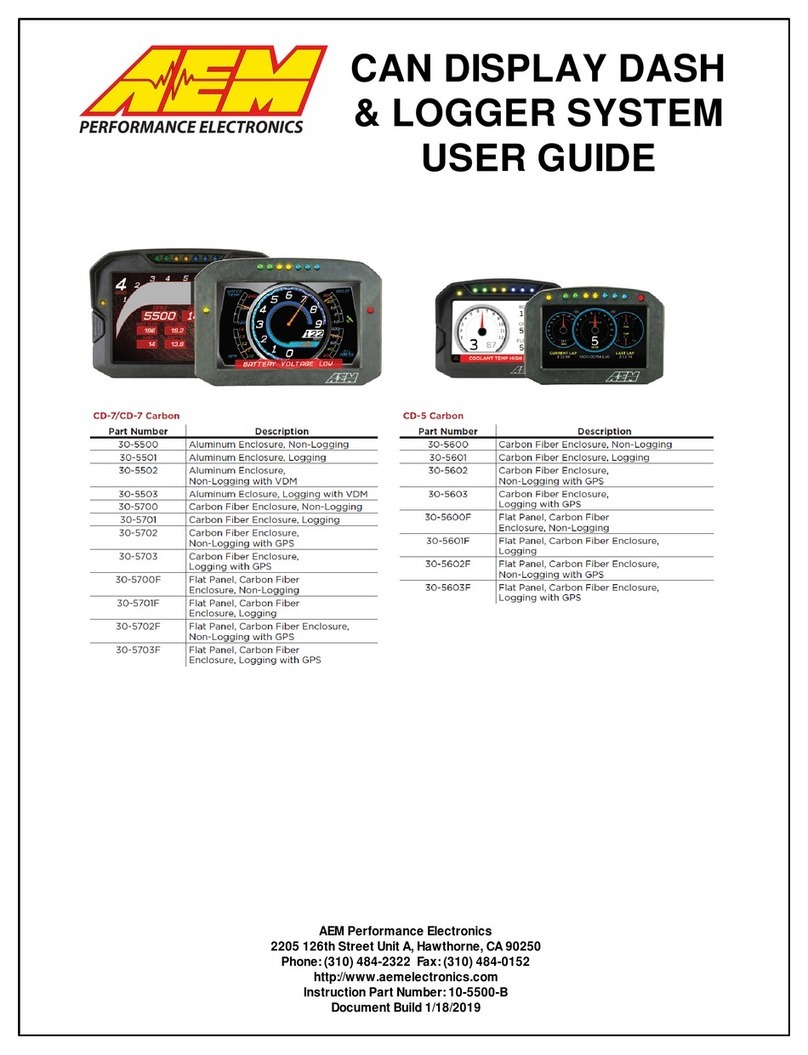 AEM Performance Electronics CD-7 Carbon Manuale utente
