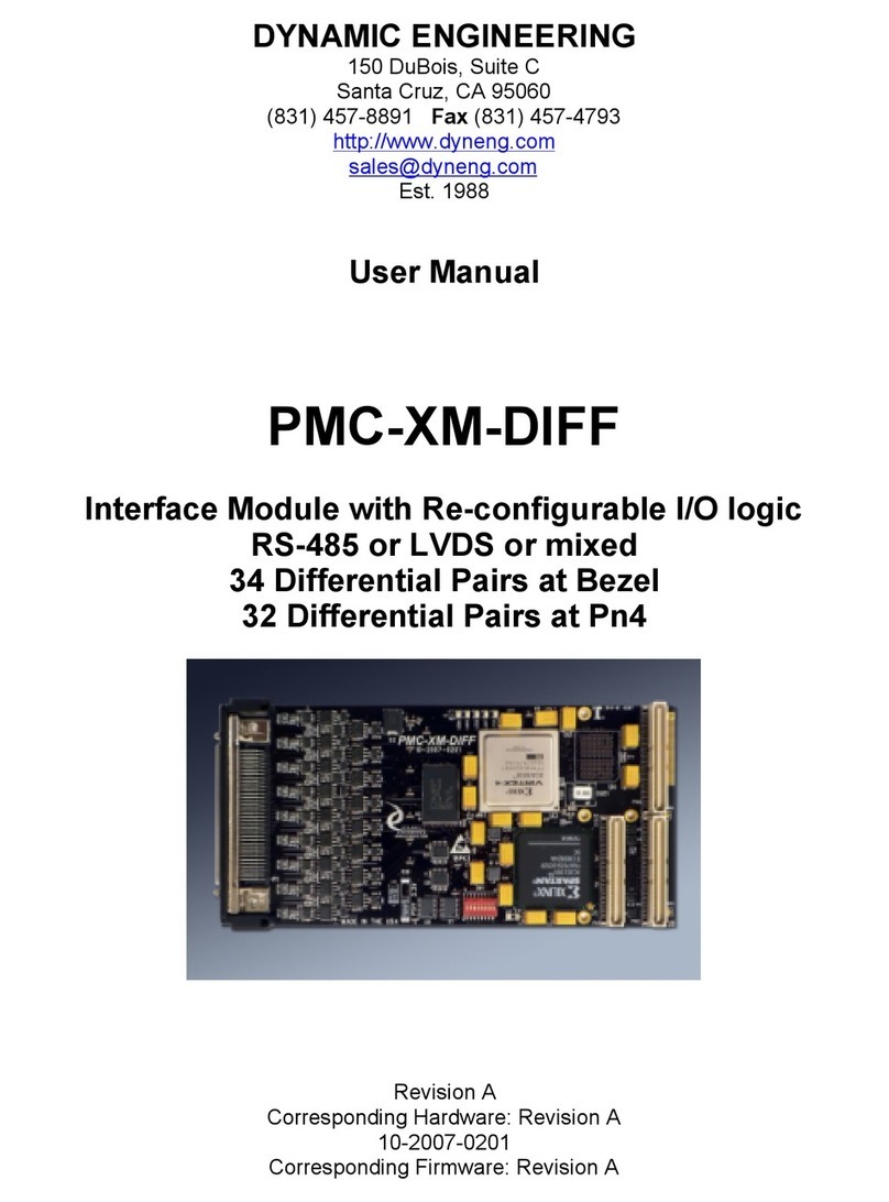 Dynamic Engineering PMC-XM-DIFF Manuale utente Dynamic Engineering PMC-XM-DIFF Manuale utente