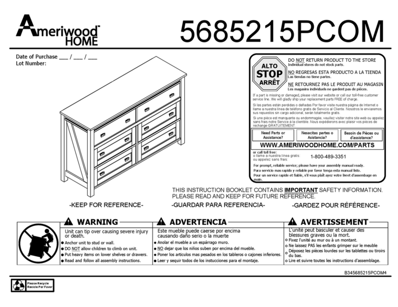 Ameriwood HOME 5685215PCOM Manuale utente Ameriwood HOME 5685215PCOM Manuale utente