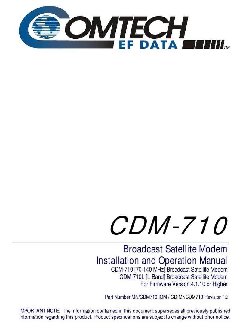 Comtech EF Data CDM-710 Manuale del proprietario