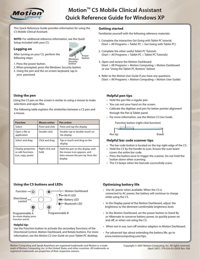 Motion Computing C5 Manuale utente