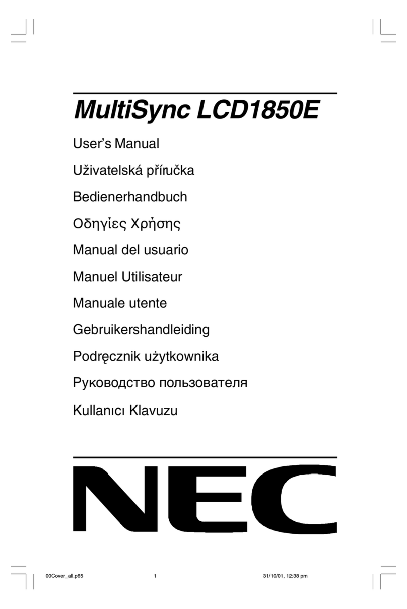 NEC NEC MultiSync LCD1850E  LCD1850E LCD1850E Manuale utente
