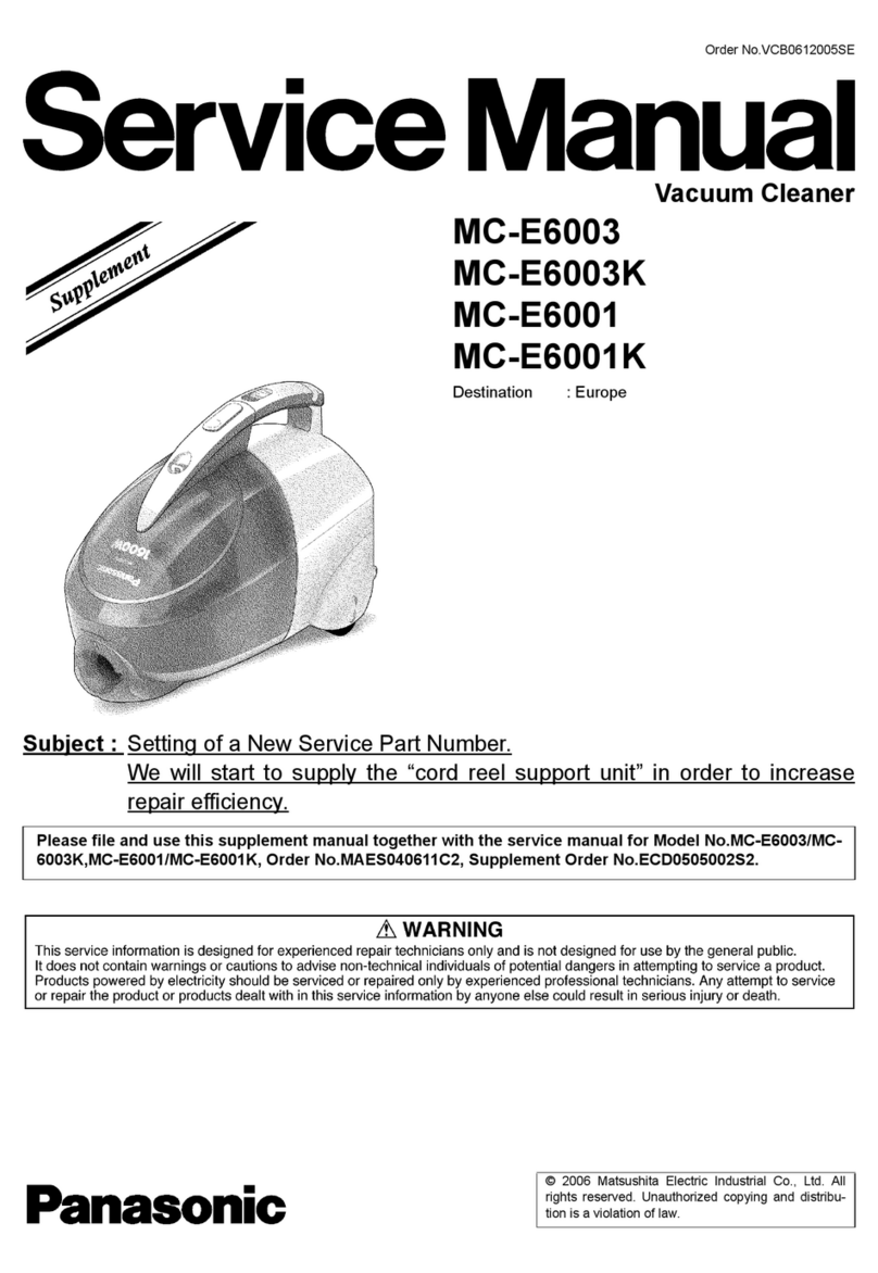Panasonic MC-E6003 Istruzioni per la costruzione
