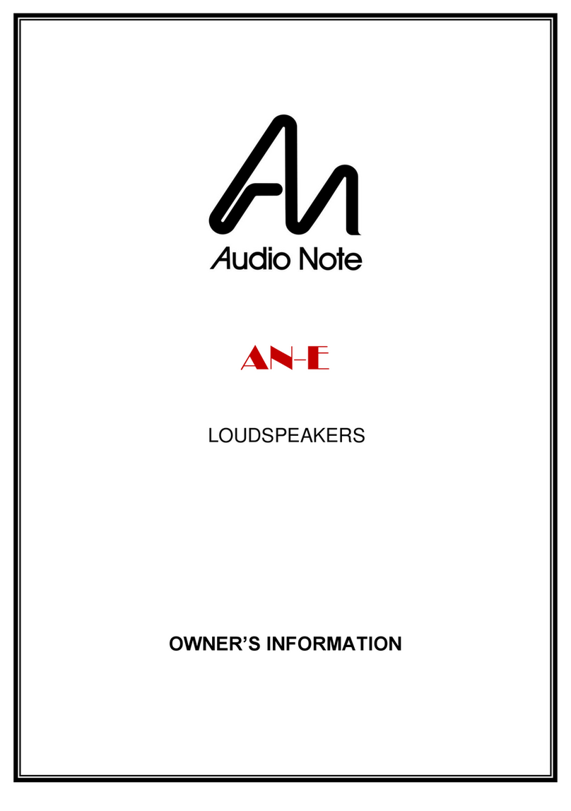 Audio Note AN/E Series Manuale tecnico