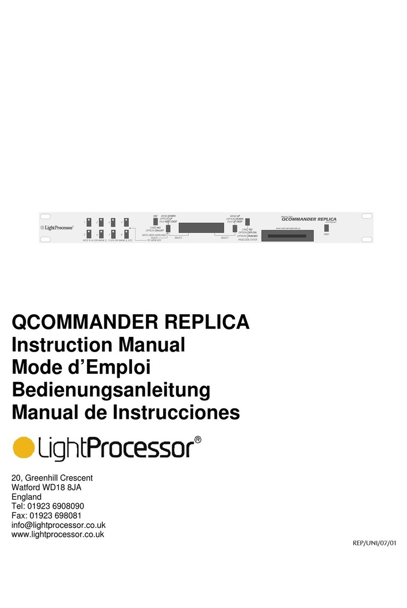 LightProcessor QCOMMANDER REPLICA Manuale utente