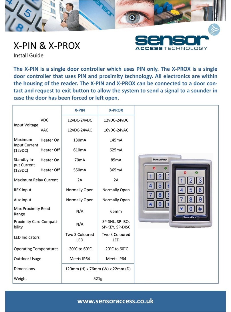 Sensor Access X-PIN Manuale utente
