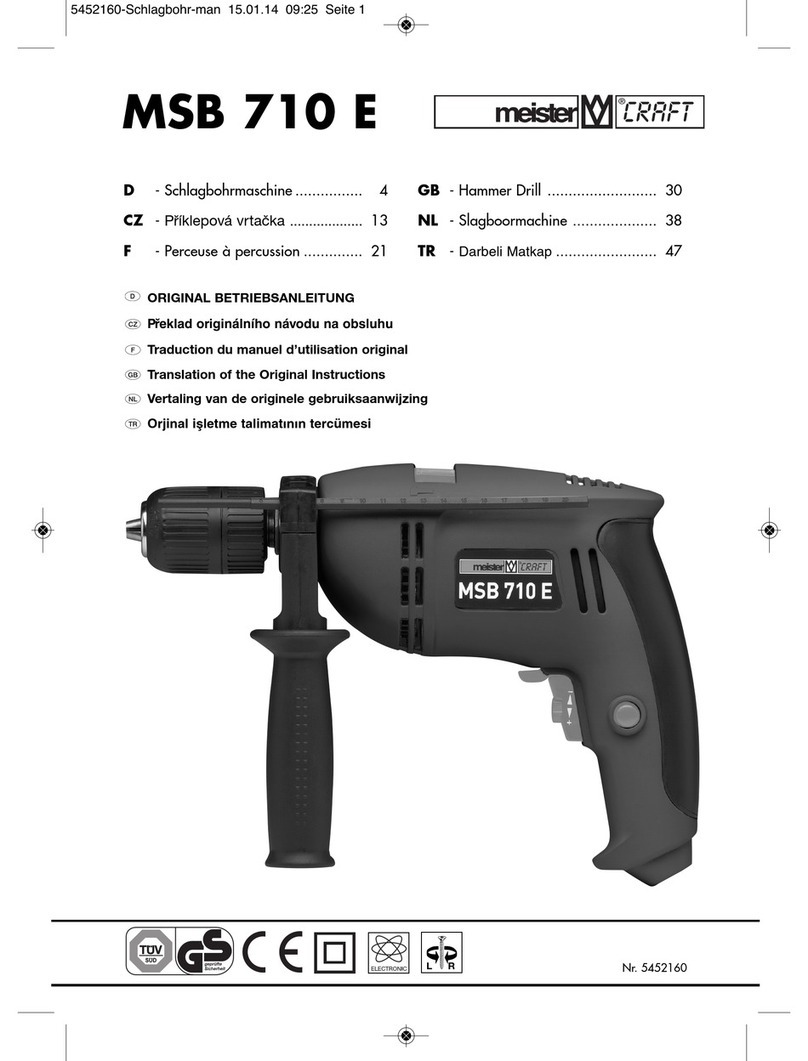 Meister MSB 710 E Manuale utente