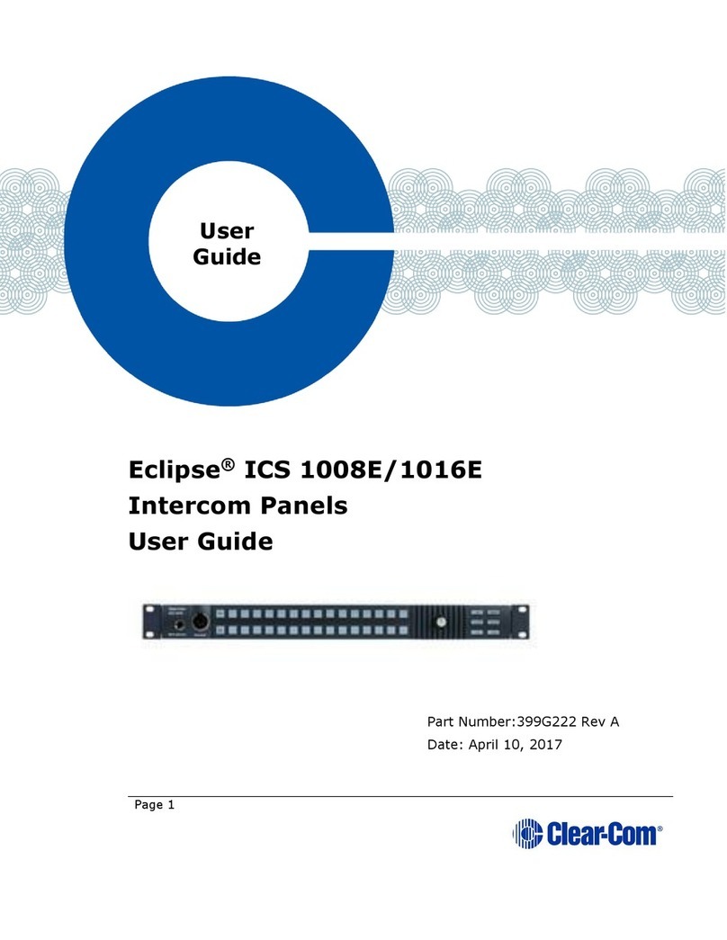 Clear-Com Eclipse ICS 1016E Manuale utente