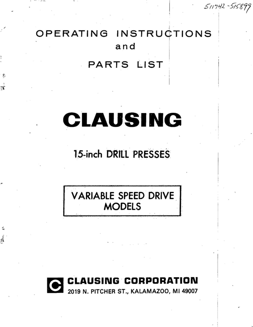 CLAUSING 1660 Manuale per l'uso e la cura