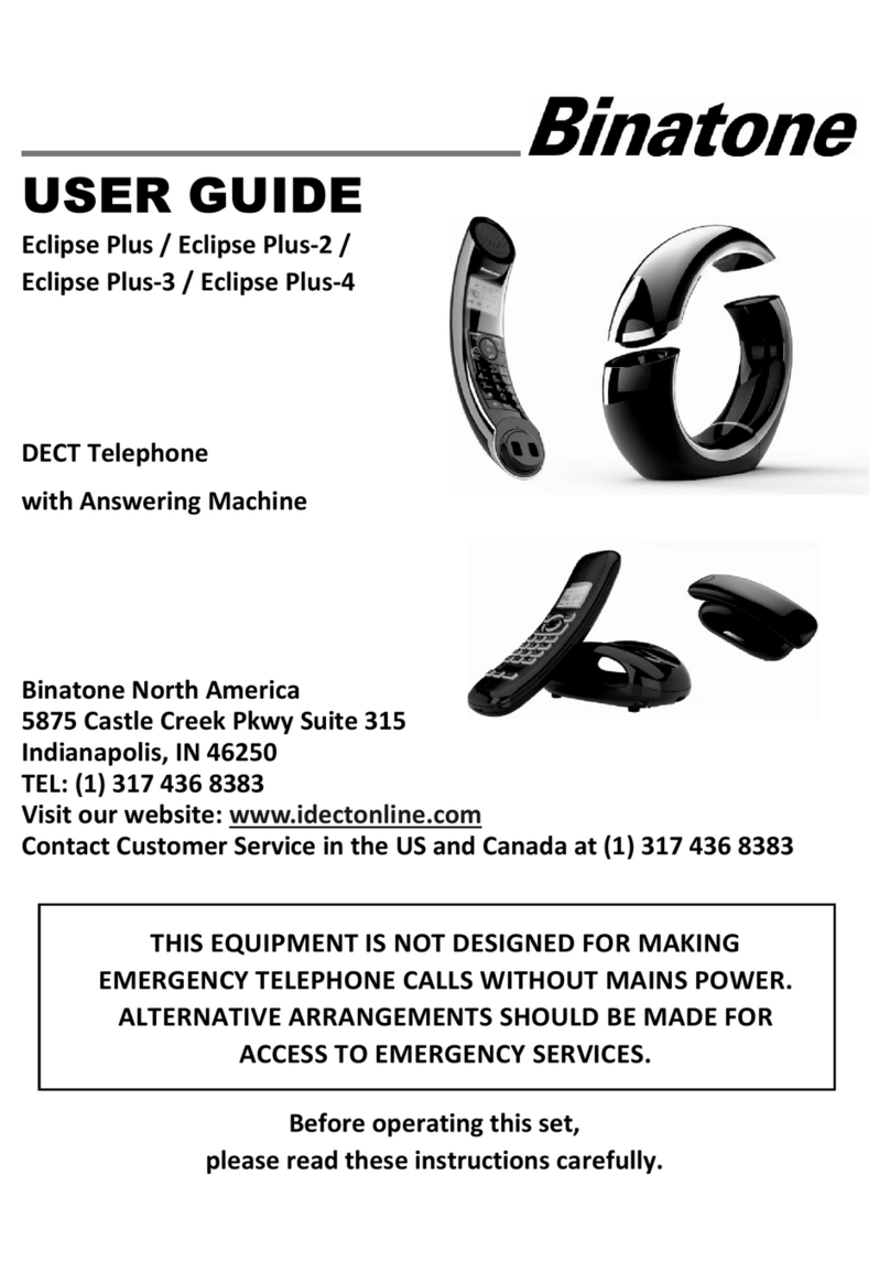 Binatone Eclipse Plus Manuale utente