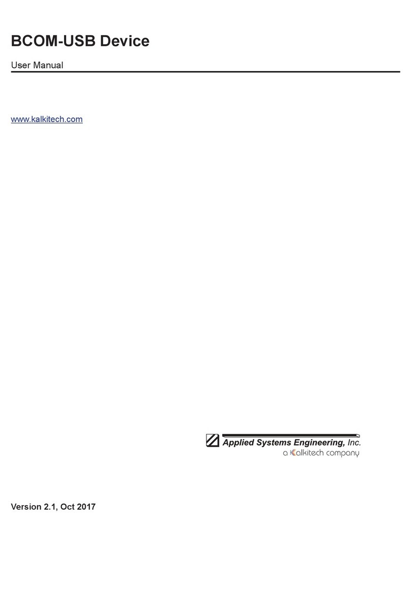 Applied Systems Engineering BCOM-USB Manuale utente