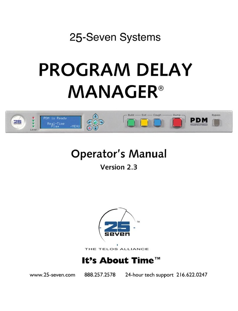 25-Seven Systems program delay manager Manuale utente