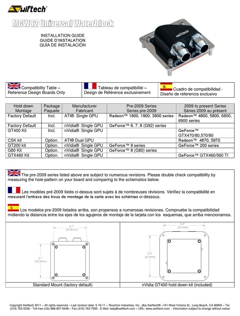 swiftech MCW82 Manuale utente