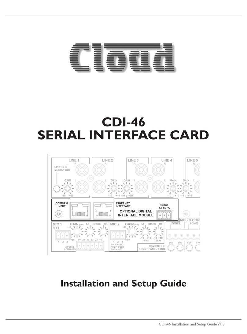 Cloud CDI-46 Istruzioni per il montaggio