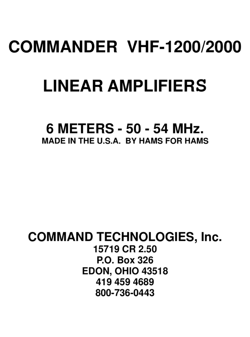 Command Technologies COMMANDER VHF-2000 Manuale utente