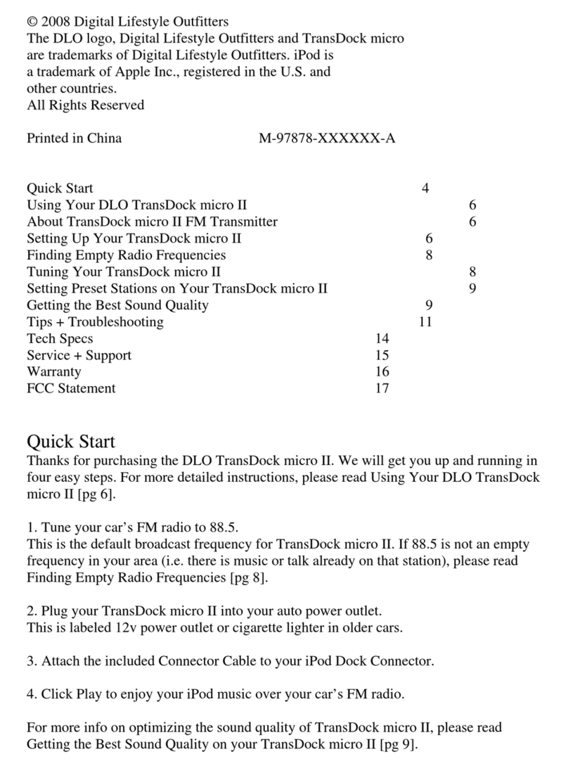 DLO TransDock micro II Manuale utente