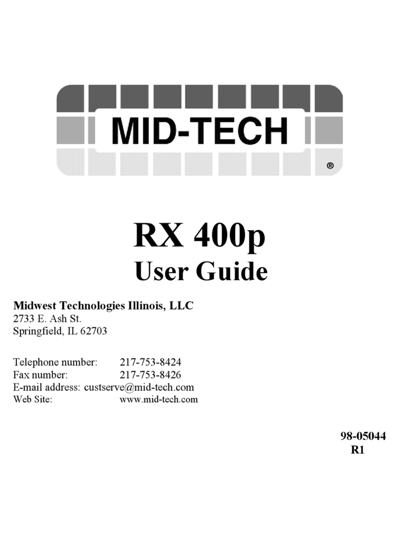 Mid-tech RX 400p Manuale utente