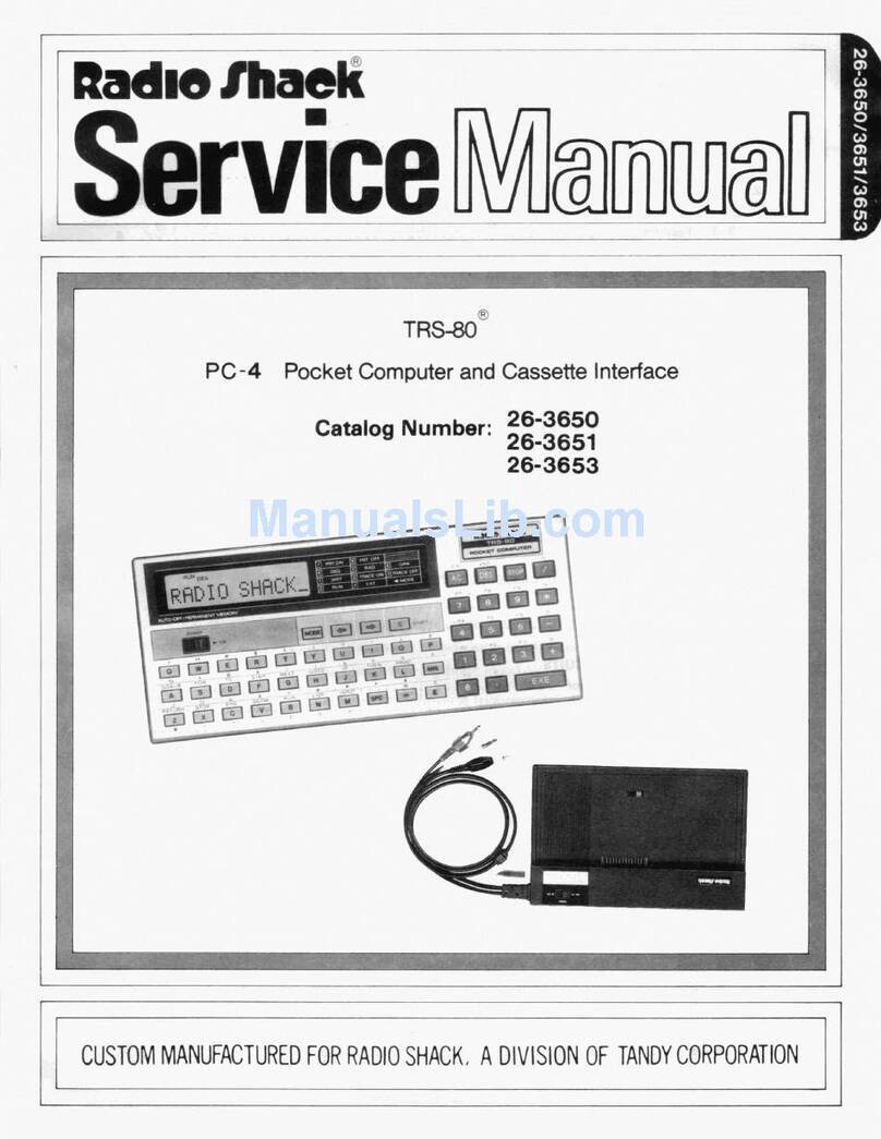 Radio Shack TRS-80 Manuale utente