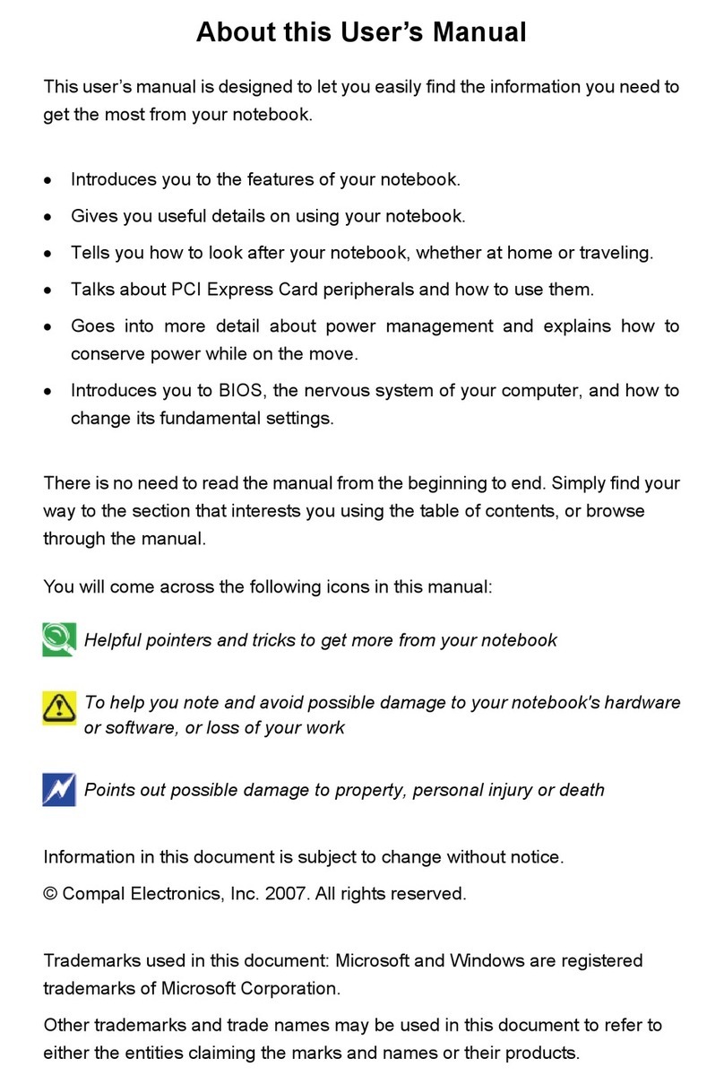 Compal Notebook Manuale utente