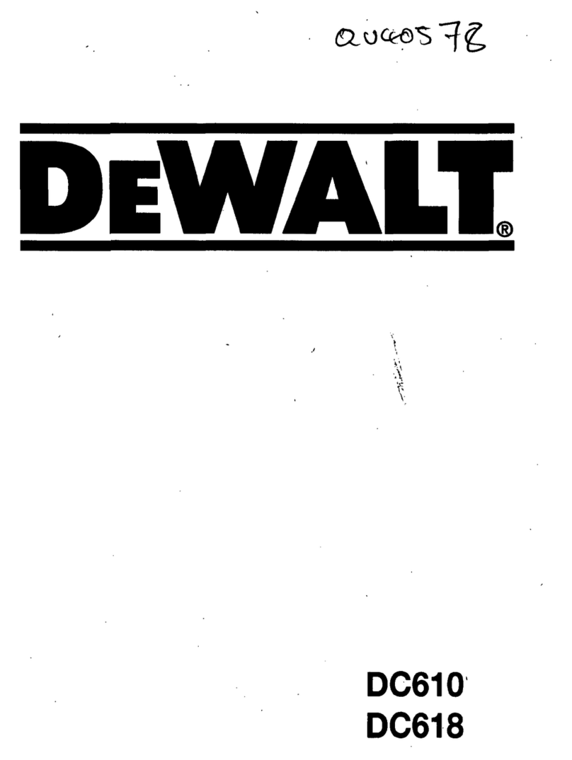 DeWalt DC610 Manuale utente
