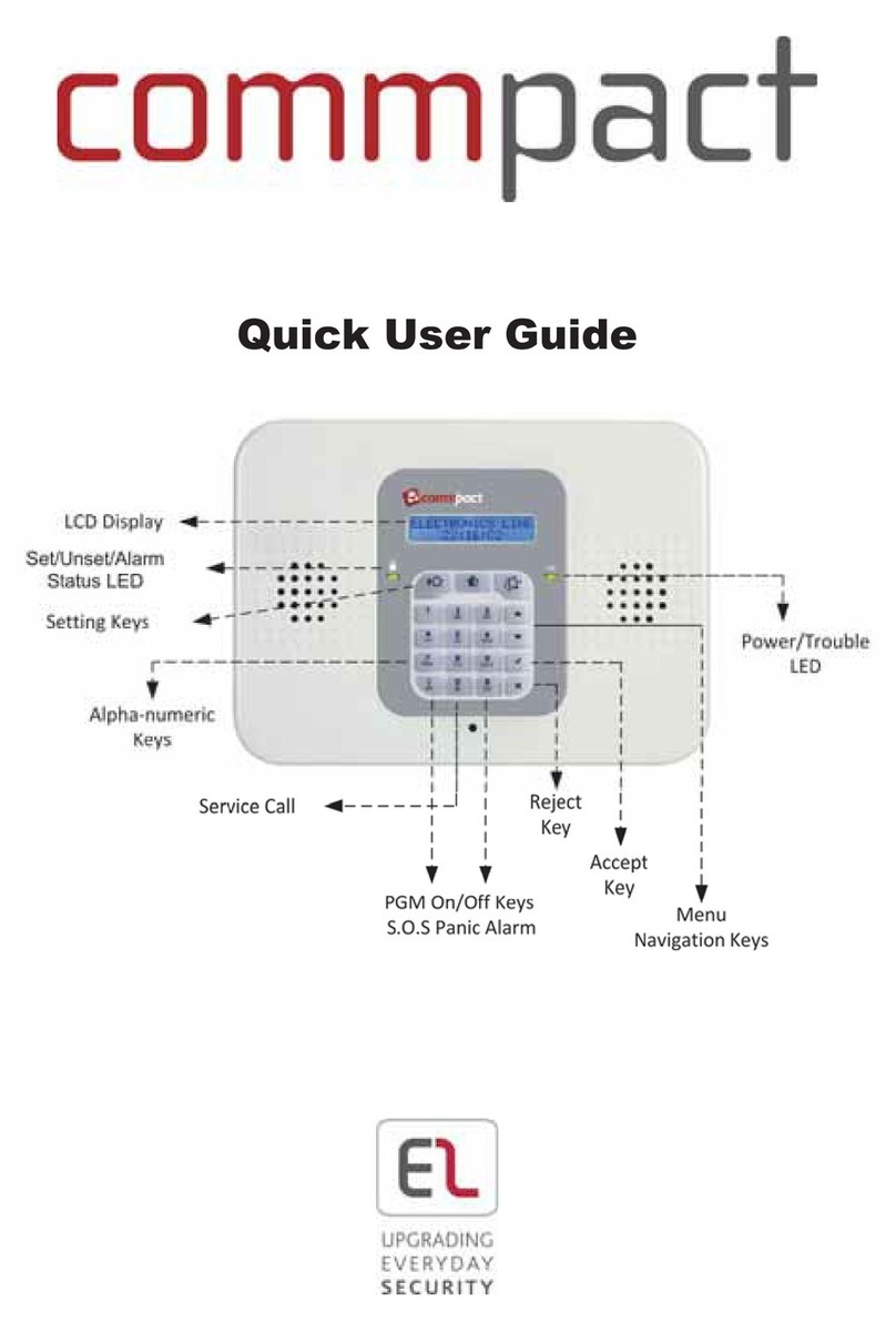 CommPact Wireless Intruder Control Panel Manuale di istruzioni