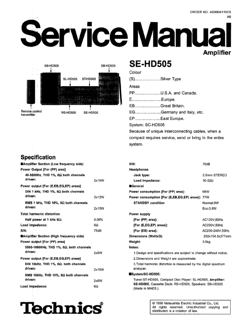 Technics SE-HD505 Manuale utente