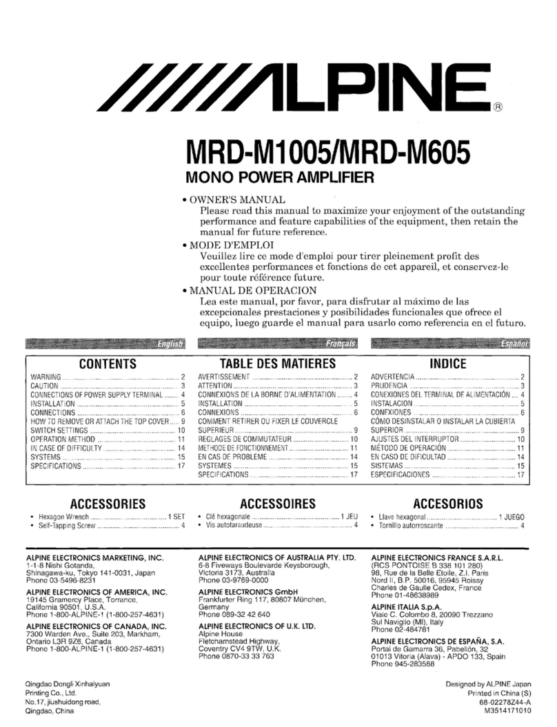 Alpine MRD-M1005 Manuale utente