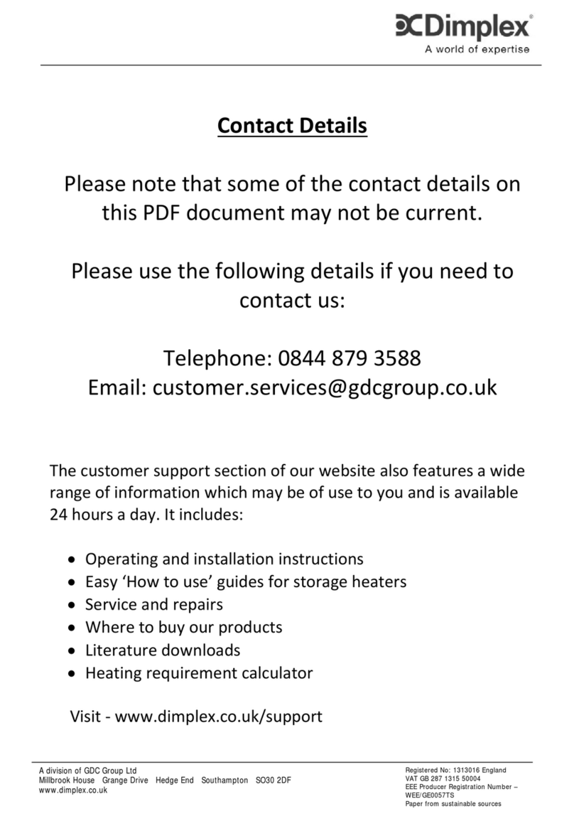 Dimplex OPH13 Manuale utente