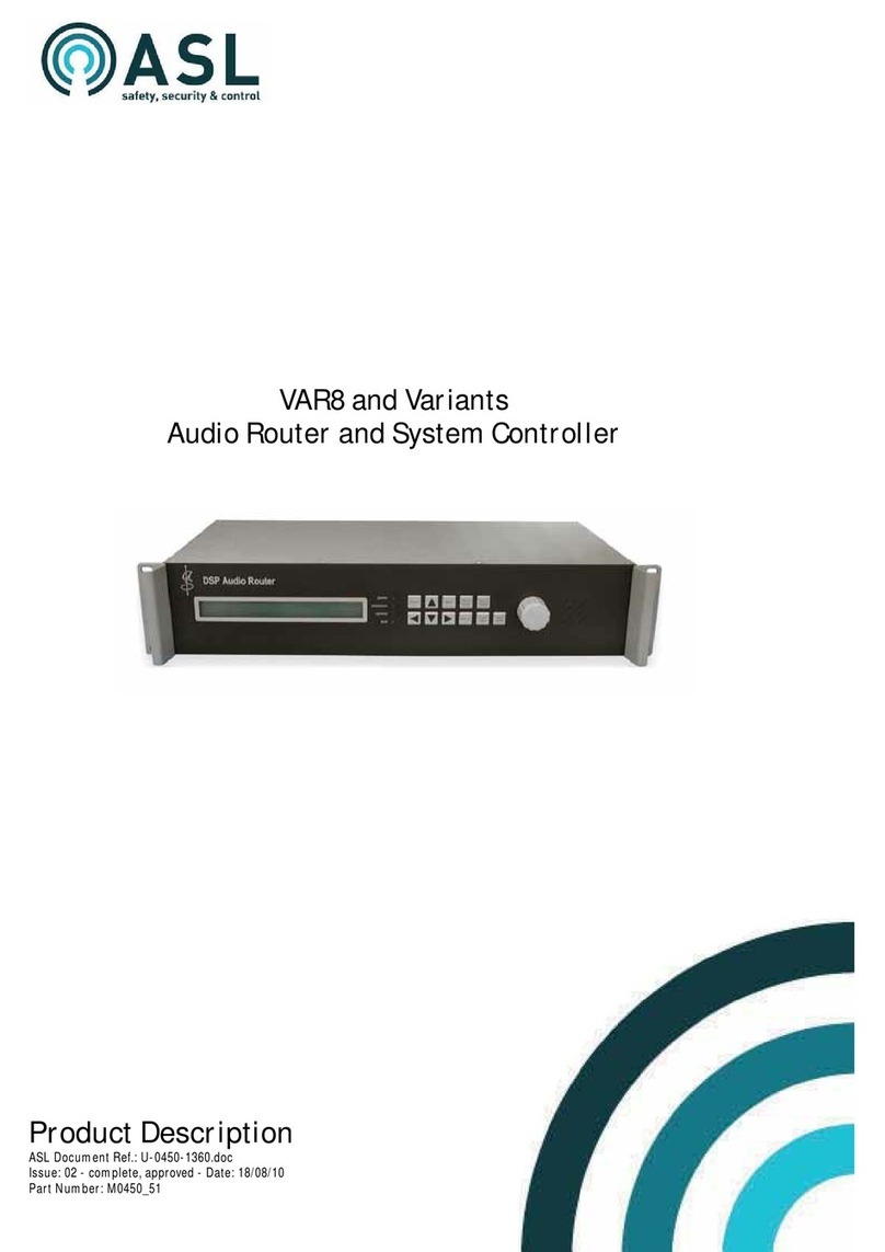 ASL INTERCOM VAR8 Specifiche tecniche