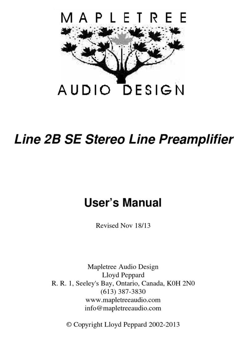 Mapletree Line 2B SE Manuale utente Mapletree Line 2B SE Manuale utente