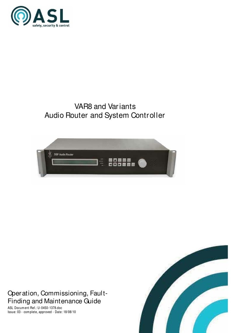 ASL INTERCOM VAR8 Manuale di istruzioni