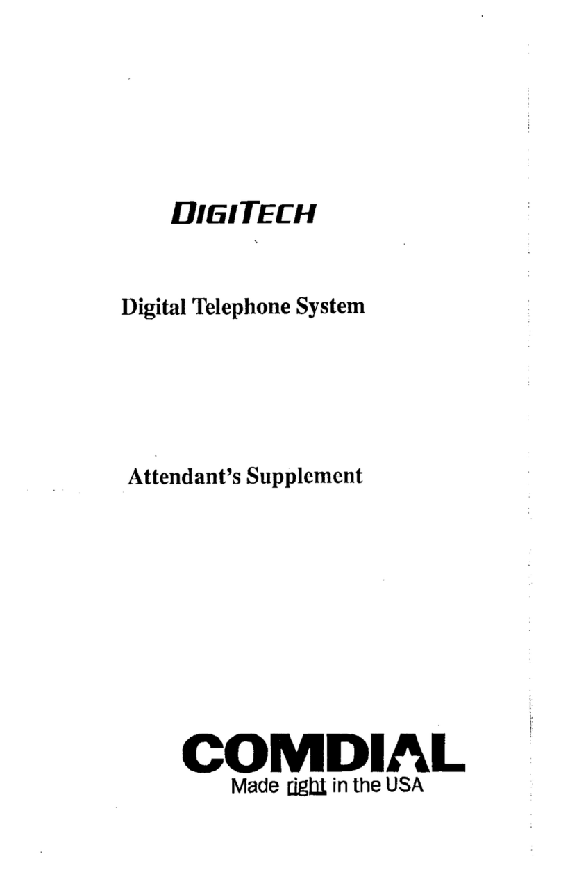 Comdial DIGITECH Manuale del proprietario
