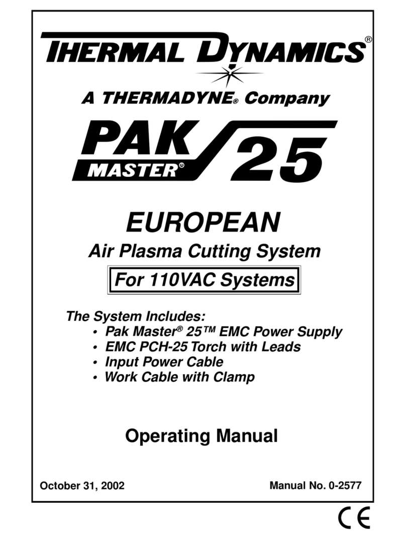 Thermal Dynamics Pak Master 25 Manuale utente