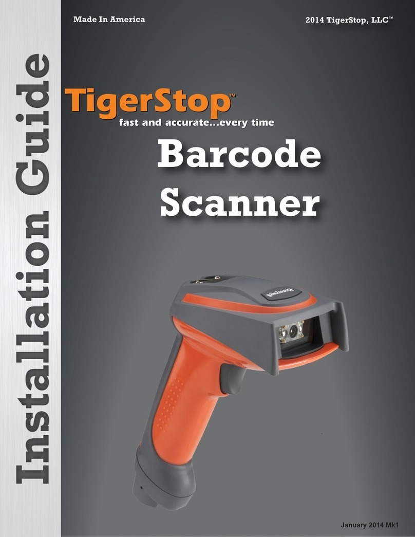 TigerStop Barcode scanner Manuale utente