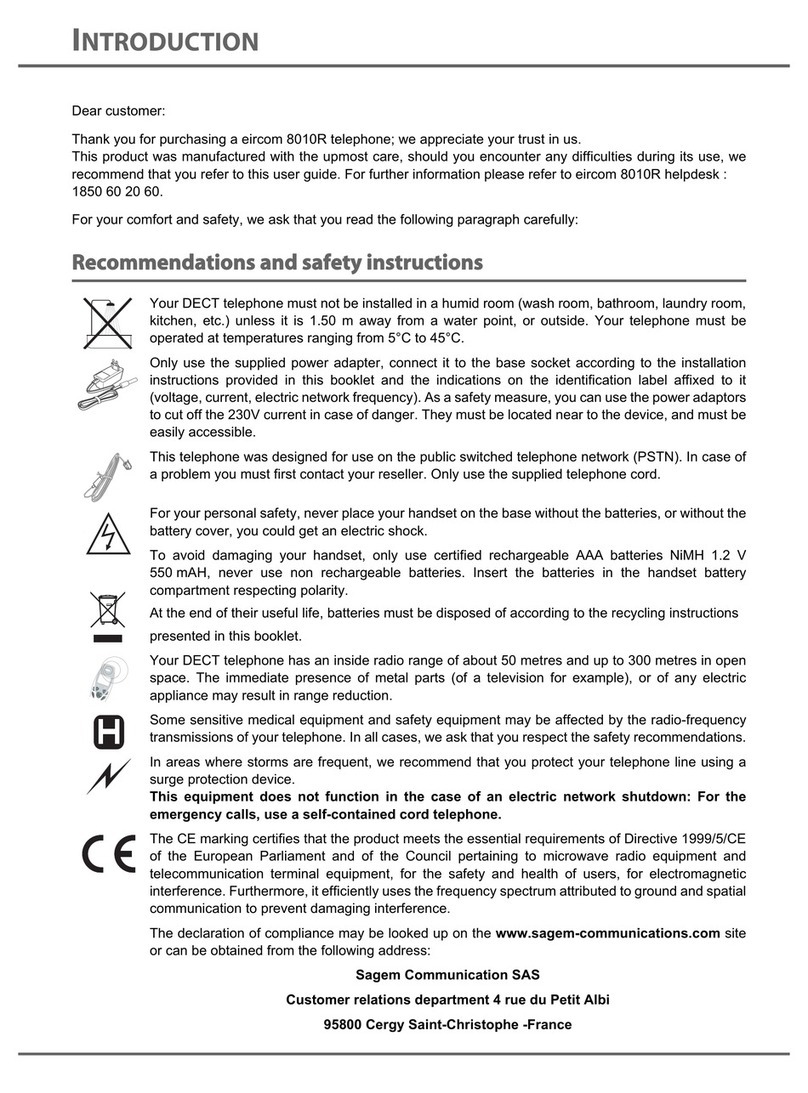 Sagem eircom 8010R Manuale utente