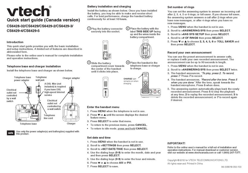 V-tech CS6428-32 Manuale utente