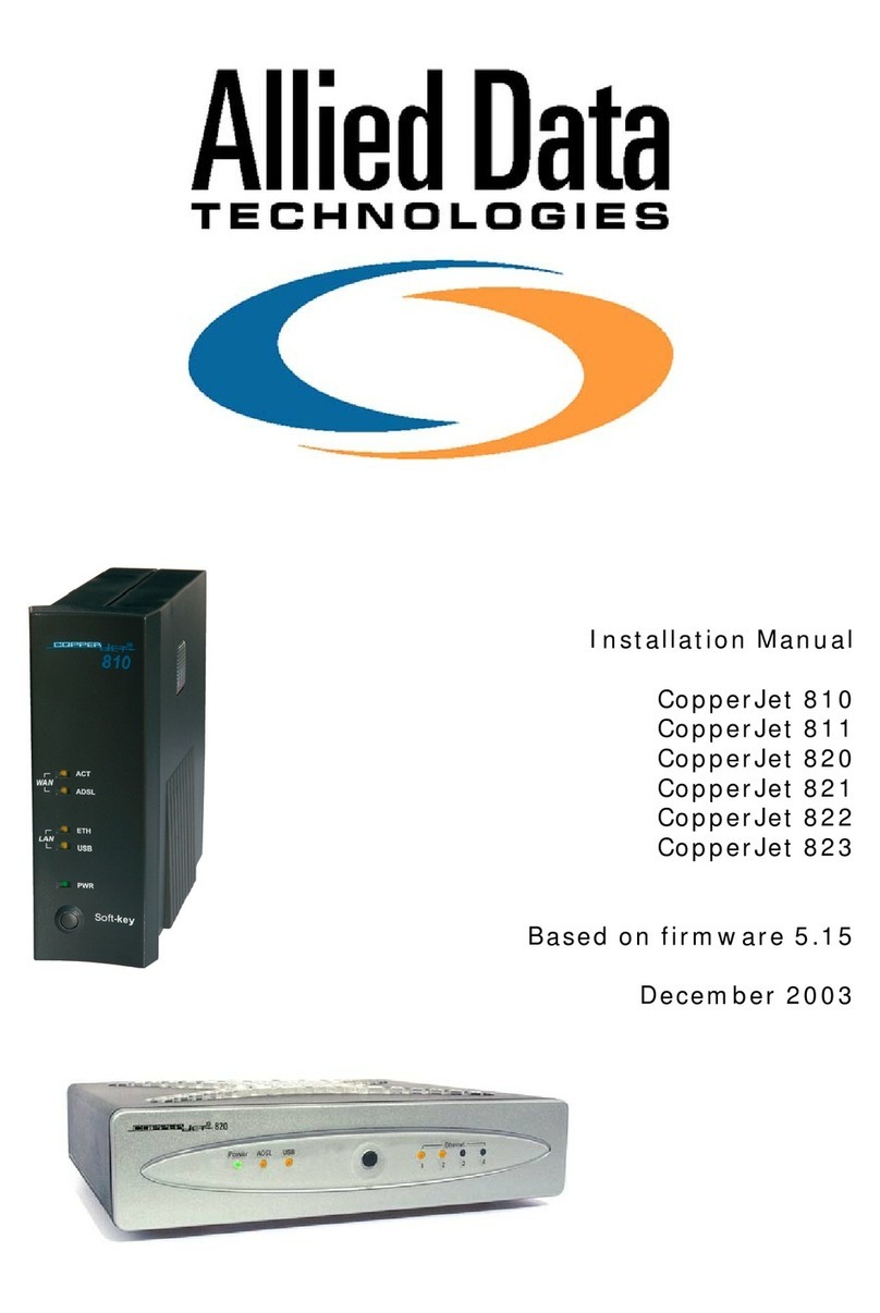 Allied Data Technologies CopperJet 810 Manuale utente