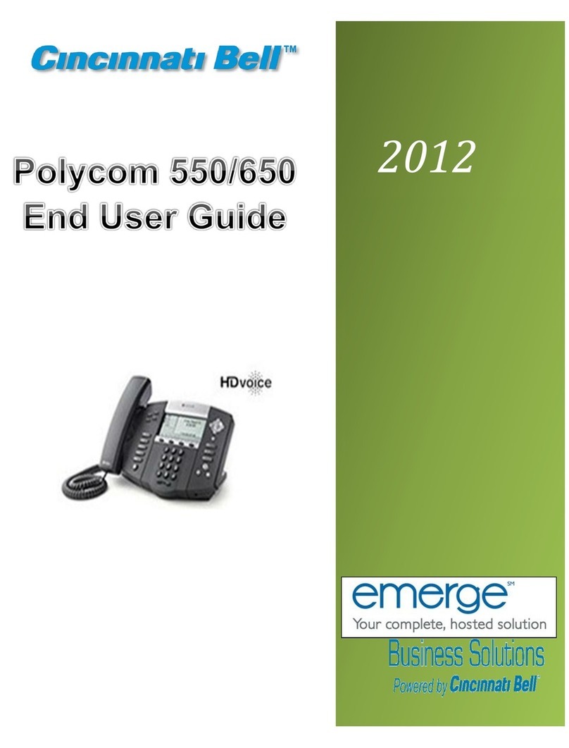 Polycom Cincinnati Bell 550 Manuale utente