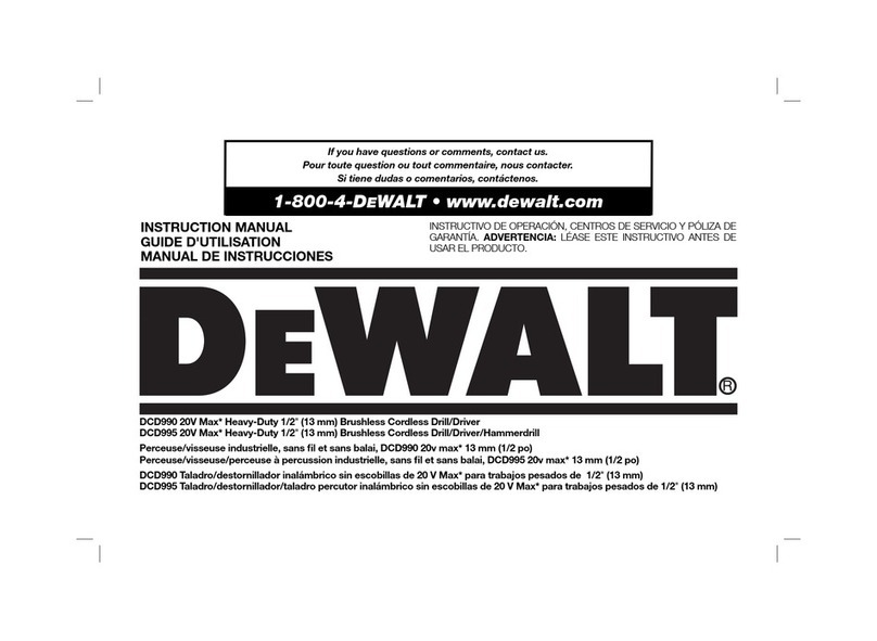DeWalt XR Li-ION DCD990 Manuale utente