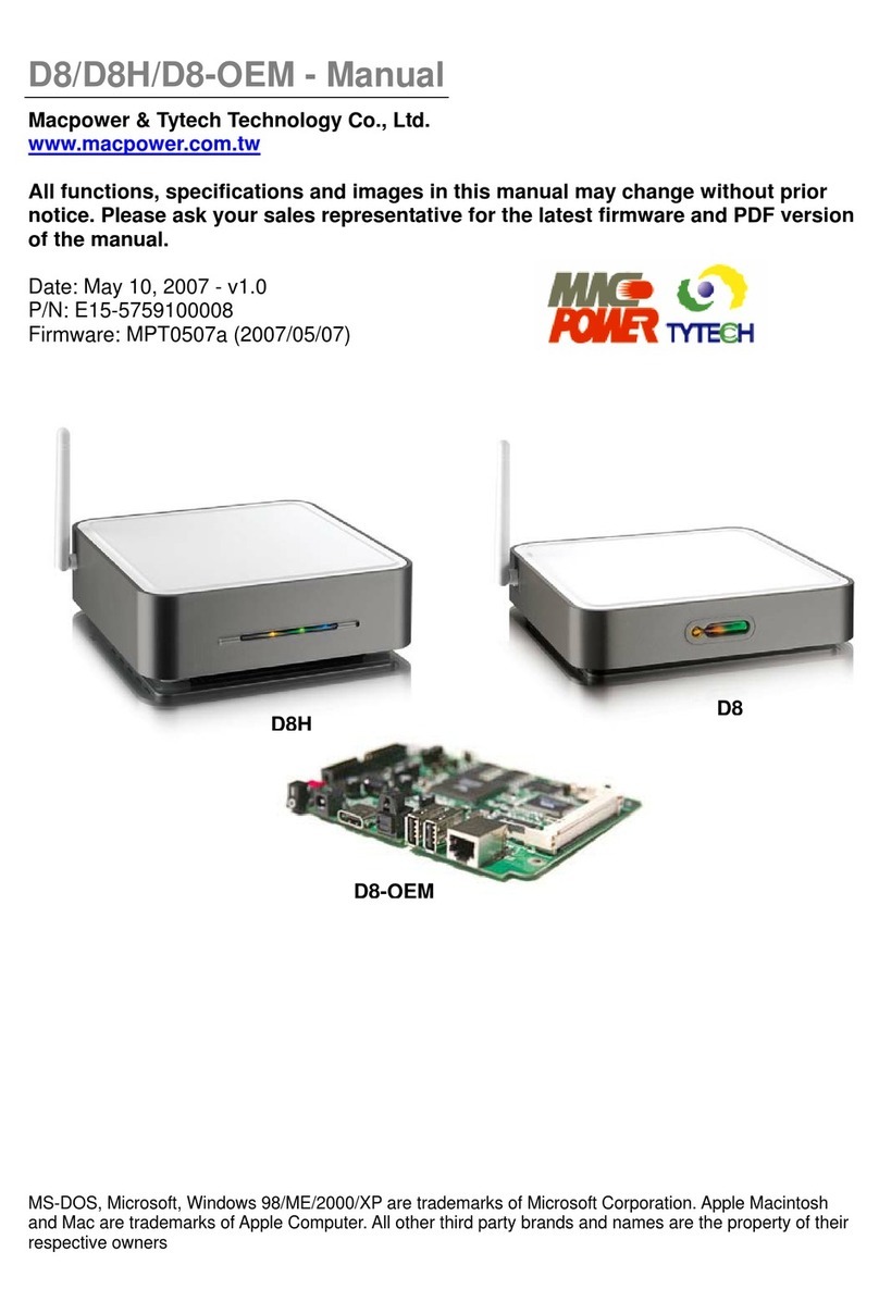 Macpower & Tytech D8 Manuale utente