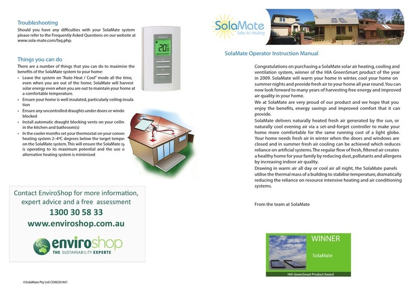 SolaMate Control Panel Istruzioni per il montaggio