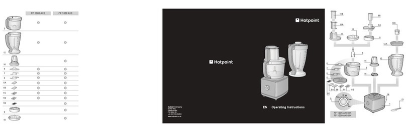 Hotpoint Food Processor Manuale utente