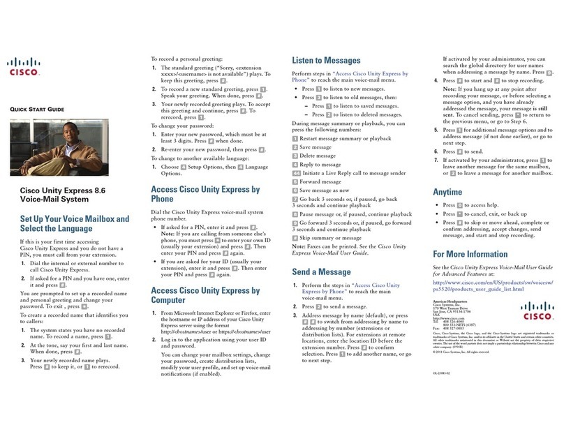 Cisco Unity Express 8.6 Manuale utente