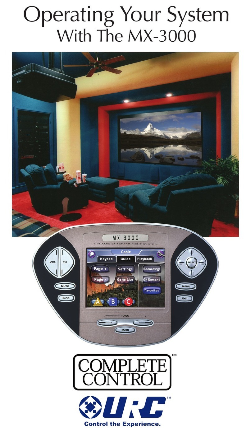 Universal Remote Control MX-3000 Manuale utente Universal Remote Control MX-3000 Manuale utente