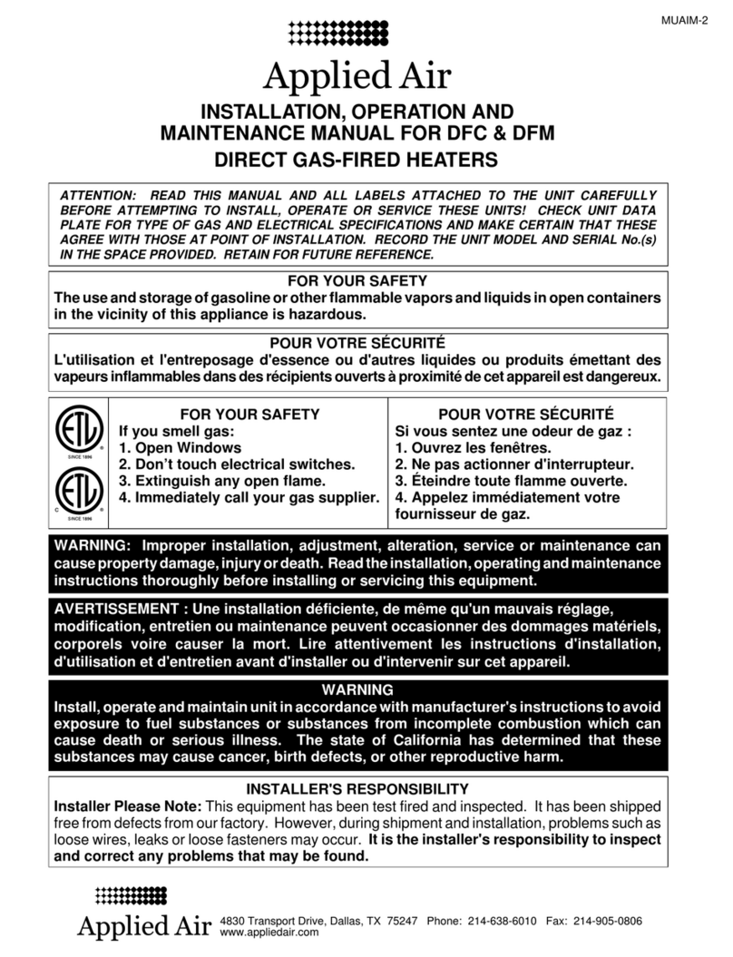 Applied Air DFC Istruzioni generali