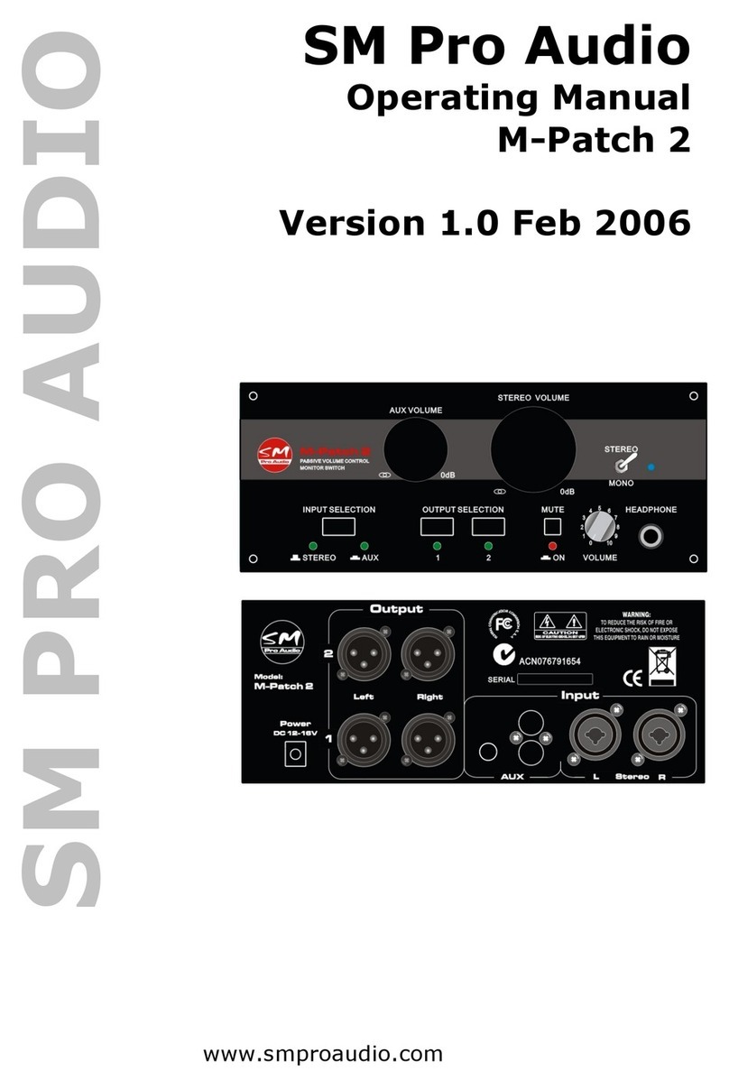 SM Pro Audio M-Patch 2 Manuale utente